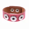 Klassisk Europe Fashion New Button Real Leather Armband Smycken för män Brand Party Eloy Metal Women Bangle238h