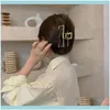 Ударные украшения для волос зажимы Barrettes French Style Женщины золотой металл