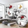 Nefis Kelebek 3D Duvar Kağıdı Duvar Kağıtları Oturma Odası Yatak Odası Ev Dekor HD Dijital Boyama Duvar Suya Dayanıklı Antifouling Duvar Kağıtları