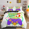 Set di biancheria da letto per gamepad per ragazzi Copripiumino moderno per giocatori Copripiumino per videogiochi Bambini Pulsanti di azione colorati stampati C0223