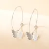 Pretty Butterfly Drop Earrings for Women Vintage Silver Color Alloy Metal Dangle Earrings Jewelry pendientes