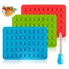 50 Holes Baking Moulds Bear Silicone Candys Molds Bears Shaped Soft Chocolate Mold With Droppers Ice Cube Tray Bakeware Sweet Candy Mould ZC127