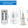 Висит LED Firework Fairy String Light Remote 8 режимов Гипсофила Праздники Открытый Домашняя Гирлянда Xmas Свадьба Декор