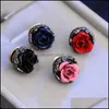 Broches, Broches Bijoux Mode Métal Rose Aiguille Costume Individuel Col Bouton Simple Fleur Aessories Vintage Pour Femmes Hommes Drop Delivery 2