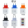 4 Port Quick Charge 30 Fast Mobile EU US Plug Wall USB Charger Adapter för smarta enheter 5 Färger9951385