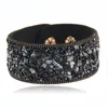 Bohemia Crystal irregular Stone Color Bangle BraceletGravel Flannelette cortex colored stones bracelets