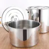 Storage Bottles & Jars 1Pc Stainless Steel Water Bucket Porridge Rice Soup Pot With Lid