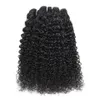 Cheveux bouclés brésiliens avec fermeture paquets de cheveux humains vierges brésiliens avec fermeture en dentelle cheveux bouclés crépus non transformés