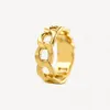 Simple Personality Charm Couple Ring Woman Fashion Gold Letter Band Rings Bague For Lady Women Party Wedding Lovers Gift Engagemen228b
