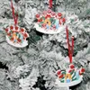 2021 adornos navideños Decoraciones en cuarentena Survivor Kit de ornamento Juguetes creativos para la máscara Muñeco de nieve Mano Familia desinfectada 1-9 DIY
