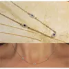 2018 bijoux en argent sterling collier maléfique belle fille womrn oeil charme tour de cou pendentif chaîne colliers 35 + 10 cm de longueur