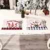 Mats Pads Christmas Gnome Pattern Placemat Hittebestendige Non Geweven Stof Anti-Brandertafel Mat Bowl Cup Gerechten Kussenthee