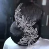 Tocados de boda nupcial 2021 Accesorios para el cabello de cristal para dama joven Tocado para mujer Cristales de diamantes de imitación plateados Diadema Ropa para el cabello para fiesta 40 * 12 cm Lujo