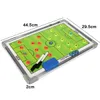 Soccer Teaching Board Football Tactical Board Training Guidance Double-Sided Magnetic for Tactic Drawing or Noting Fold Leather