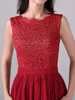 Sexy vestido de baile vermelho vintage aberta back frisado formal vestido de noite longo plus size partido top top lace dama de honra vestido