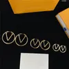Chic Women Golden Letter Earrings Silver Pendant Charm Studs Ladies Date Party Elegant Jewelry Christmas Gift8066804