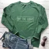 Be The Light 100% Cotton Sweatshirt Casual Inspirational Quote Pullovers Scripture Women Long Sleeve Christian Sweatshirts 211224
