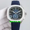4 estilos relógios de alta qualidade k6f 42.2mm 5968A-001 cronógrafo de aço inoxidável Cal.ch 28-520 c relógio automático dos homens relógio azul Dial laranja cordas de borracha pulseira relógios de pulso