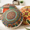 Cushion/Decorative Pillow Retro Ethnic Style Round Shape Sofa Cushion Cover Futon Pillowcase Without Core For Living Room Car Office High Qu