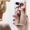 PC TPU antichoc pour iPhone 12 Pro Max 6 7 8 Plus X XR XS Max Cas Maquillage Maquillage avec couvercle de miroir pour iPhone 11 PRO Mirror Téléphone de la mode