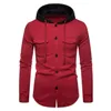 E-Baihui 2021 Automne/Hiver Mode Nouveau Sweats À Capuche Élégants Simple Poche Décoration Cardigan À Capuche Couleur Unie Slim Robe Veste Hommes Y703