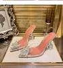 Dress Shoes 2021 Clear Butterfly PVC High Heel Stiletto Pointed Toe Transparent Wedding Pumps Designer Banquet Footwear