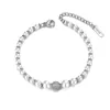Charm Armbänder Trendy Edelstahl Simulierte Perle Für Frauen Böhmen CZ Kristallkette Link Armband Schmuck B19079