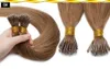 ナノリングの人間の髪の延長14 "-24"冷たいフシャンチップレアルヘアマイクロビーズリンクヘアピースフルヘッドブラジル髪1g / s 100g /パック