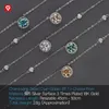 GIGAJEWE 1ct 6 5mm EF Round Pandent Necklace 18K White Gold Plated 925 Silver Moissanite Necklace Gift GMSN-017279w