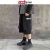 ラッパースターメンズ韓国のファッション貨物ショートパンツ夏の黒いポケットの多機能トリミングズボンストリートウェアスウェットショート5XL 210716