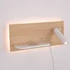 ZEROUNO Moderne EL Applique Murale Appliques Luminaire Chambre Tête De Lit Lampe De Lecture Nuit LED Chargeur USB Sans Fil Lumières Rétroéclairées 210724