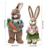 Ootdty 2 SZTUK Śliczne Słomy Królik Bunny Dekoracje Wielkanoc Party Home Ogród Wedding Ornament Po rekwizytów Rzemiosło 210727