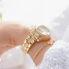 Klockor Kvinna Berömd Brand Fashion Quartz Ladies Klockor Diamond Kvinnor Klockor Kristall Gold Armbandsur Montre Femme 210527