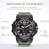 SMAEL Brand Fashion Watch Men Waterproof Sports Military Watches 1545 Men's Luxury Wristwatch Analog Quartz Dual Display Watch 210804