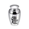 Small keepsake cremation urn for human ashes aluminum alloy feather ashes holder to commemorate the belovedMom and Dad8232752