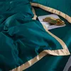 Luxo 4 pcs conjunto de cama breves conjuntos de cobertura de edredão com fronha cama de lençóis colilas de folha de cama co queen size king size king size bedclothes 210317