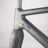Superlight Tam Karbon Çakıl Bisiklet Çerçevesi GR029 Cyclocross Çerçeve BSA Alt Braketi Çatal 100x12mm veya 100x15mm