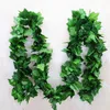 90 hojas 23m hojas de uva verde artificial Otras vides de flores falsas decoradas en vides de Boston Ivy Whole6196017