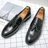 New Pointed Black Brown Tassels Slip On Oxford Shoes For Mens Formal Wedding Prom Dress Homecoming Party Sapato Social Masculino