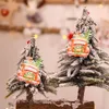 2 pcs/bag Creative Cartoon Christmas Color Pendant Decoration Xmas Tree Ornaments Window Hanging Ornaments Supplies