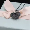 SUNSLL Gold / Black Copper Pretty Jewelry Multi-Color Cubic Zirconia Heart Necklace For Women Fashion Party Anniversary Gifts X0707