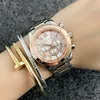 Brand Quartz wrist Watches for women Lady Girl 3 Dials style Metal steel band Watches M59