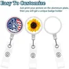 Sublimation Badge Reel Plastic Blank Nurse Badge Party Favor Plastic DIY Office Work Card Hanging Buckle Can Be Rotated 360 Degree4700159