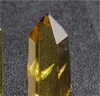 Vendita calda! Natural Citrine Quartz Crystal Wand Point Reiki Healing Pietre naturali e minerali come regalo Spedizione gratuita 596 S2