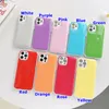 Squeeze Anti-Stress Release Stress Relief Phone Fodral Stockotät Pearl Jelly Candy Color Soft TPU PC Cover Kamera Skydd för iPhone 13 12 11 Pro Max XR XS X 8 Plus