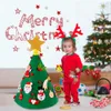 QIFU Felt Christmas Tree Santa Claus Merry Decor for Home Navidad Natal Kesrt Cristmas Happy Year Y201020