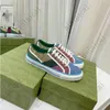 Tennis 1977 Multicolor Print Sneaker Green and red Web stripe shoe Luxurys Low-Top Lace Up Classic Cellulose Grid sneakers Designers Casual Shoes