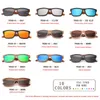 Lunettes de soleil faites à la main Vintage bois hommes lunettes de soleil polarisées femmes UV400 carré ébène zèbre en bois 2021 haute qualité270g