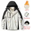 Uomo Donna Inverno 3 in 1 Giacca da sci in pile caldo antivento impermeabile Parka Cappotto Outdoor Giacche da snowboard con cappuccio Parka 211119