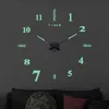 27/37/47 Zoll große leuchtende Wanduhr modernes Design Uhr Digital große große 3D DIY Home Decor leuchtende Spiegel Aufkleber Mode 210930